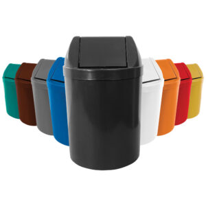 Lixeira Redonda Vienna 12 Litros com Tampa Vai e Vem