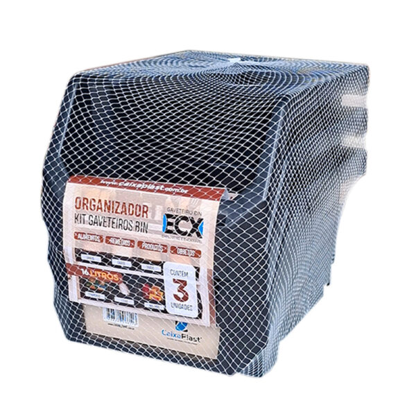 Kit com 3 Gaveteiros Plásticos Bin ECX 16 Litros - Imagem 2